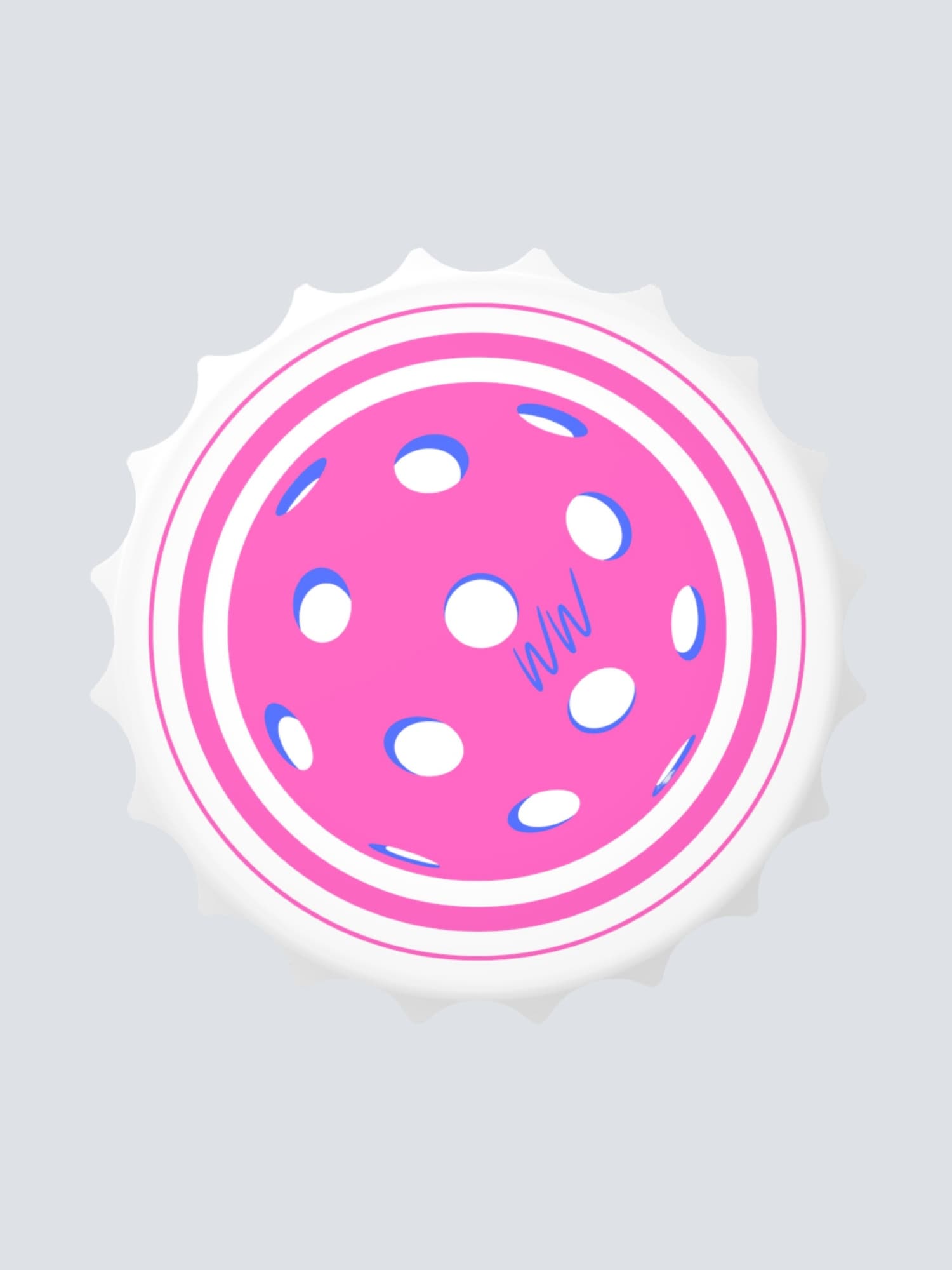 Bottle Opener - Pickleball - Pink