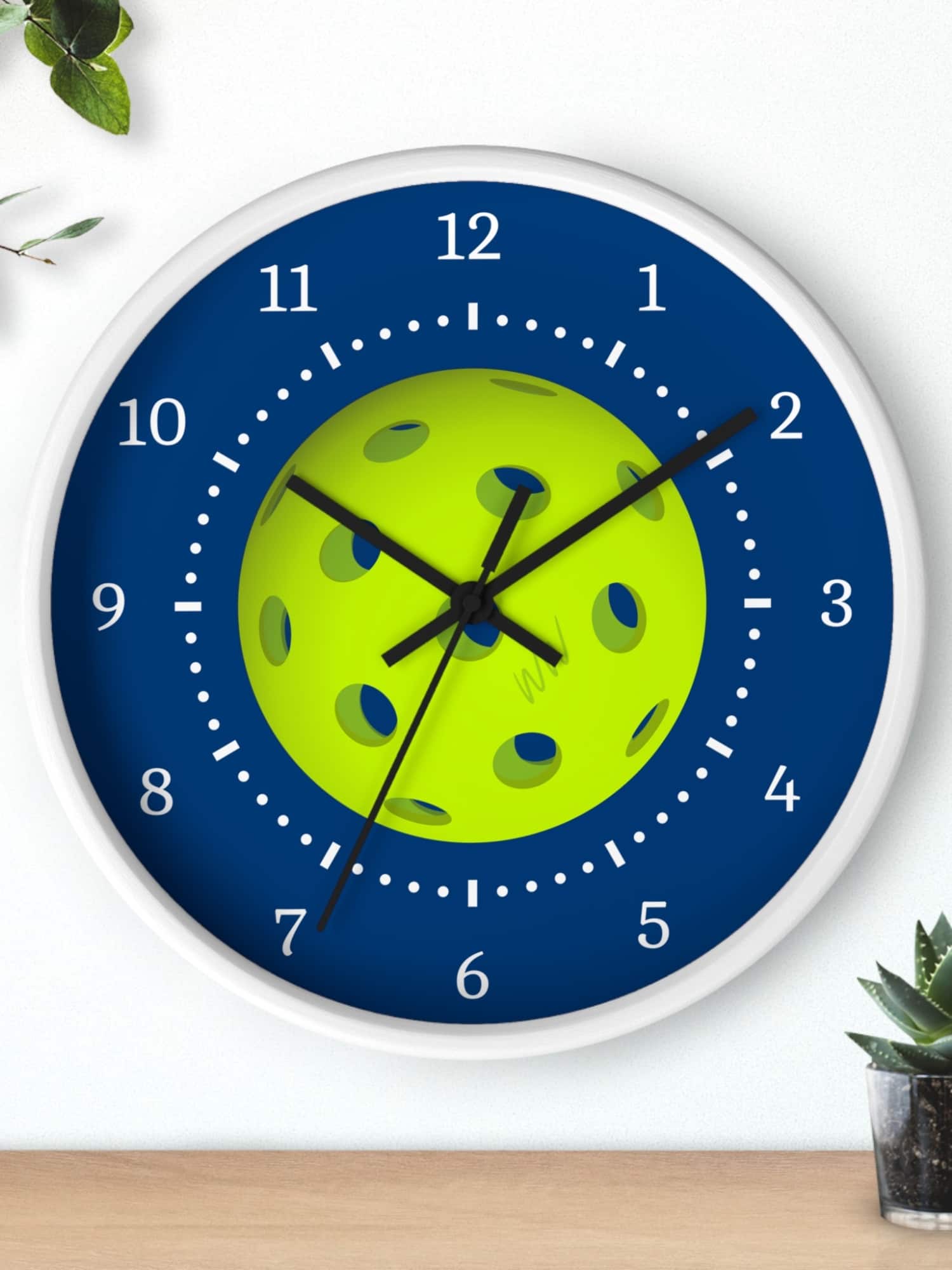 Clock - Pickleball - White