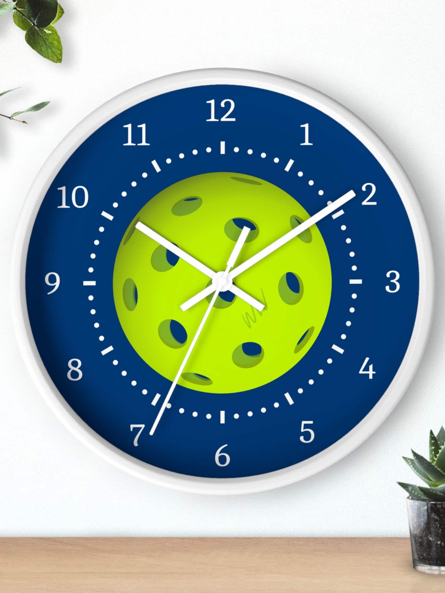 Clock - Pickleball - White